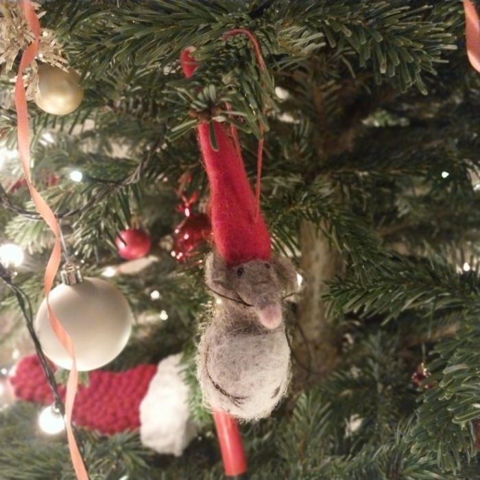 Handmade Felt Biodegradable Christmas Little Fella Hanging Decoration