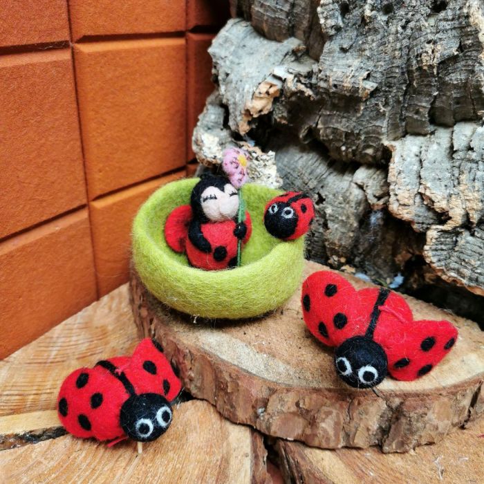 Handmade Felt Lola Ladybird Hanging Decoration