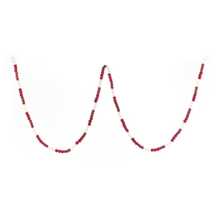 Handmade Felt Mini Crimson Pom Pom Garland Home Decoration