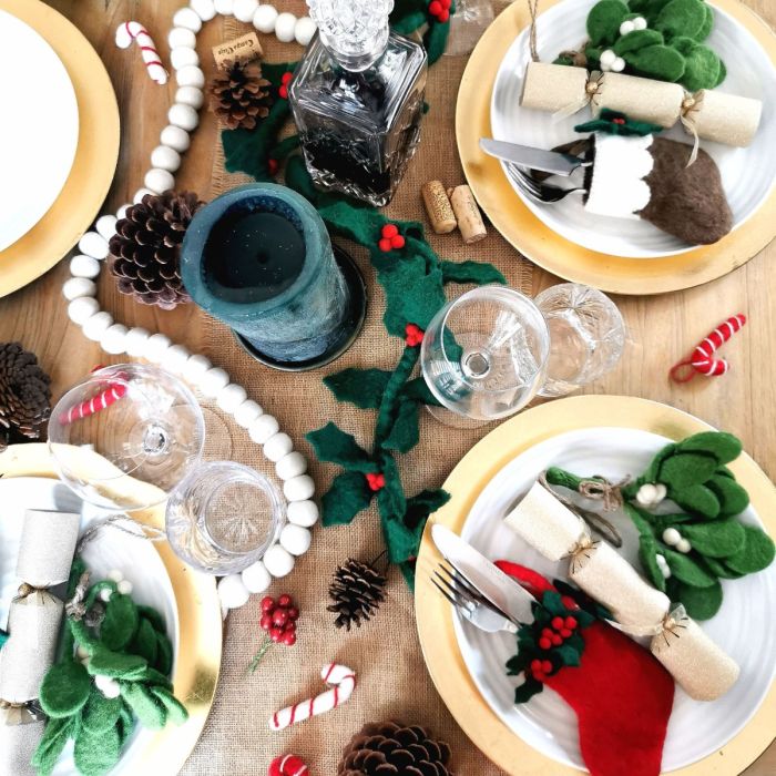 Décoration de Noël à suspendre en feutre biodégradable faite à la main