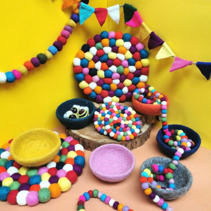 Handmade Felt Multi Trivet Placemat