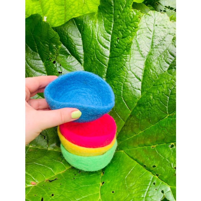 Handmade Felt Neon Trinket Dish Home Decoration