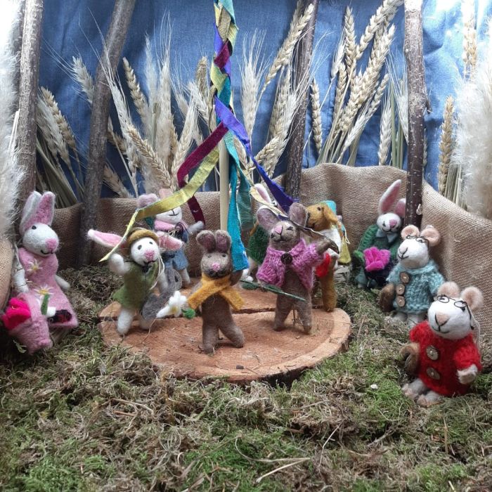 Handmade Felt Susie Mouse Biodegradable Hanging Decoratio