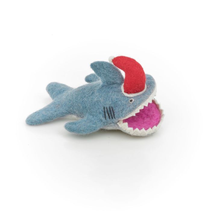 Handmade Felt Santa Jaws Christmas Tree Topper