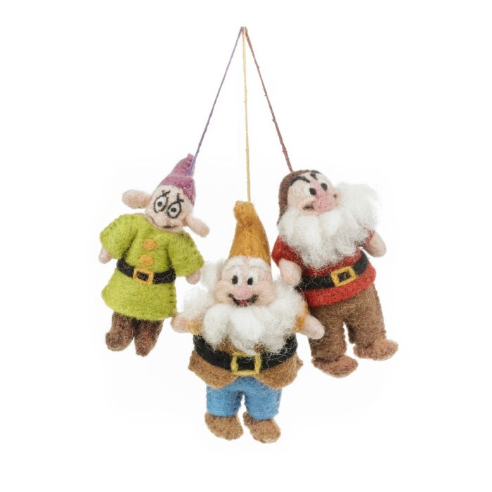Handmade Felt Dopey the Dwarf Hanging Fairytale Decoration