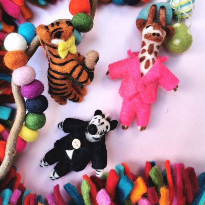 Handmade Felt Gregory Giraffe Hanging Decoration