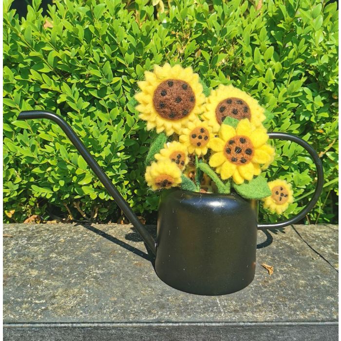 Handmade Felt Garden Sunflower Standing Home Decoration