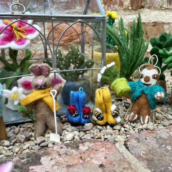 Handmade Felt Sybil the Sloth Hanging Decoration