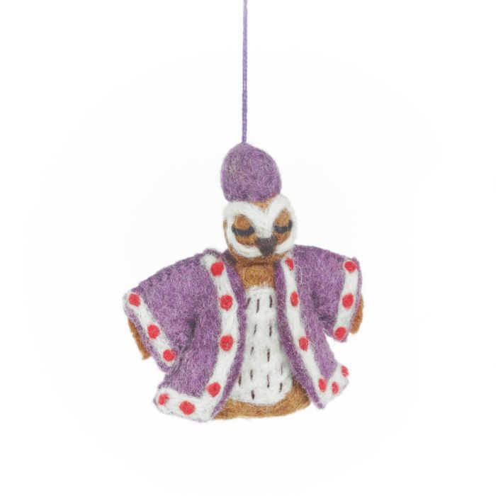 Handmade Felt Woodland Nativity (Set of 9) Hanging Decorations