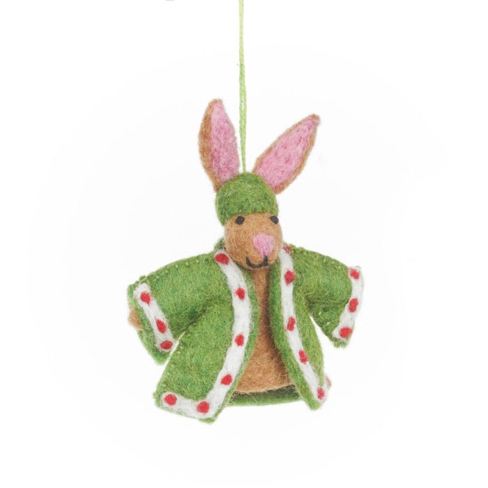 Handmade Felt Woodland Nativity (Set of 9) Hanging Decorations