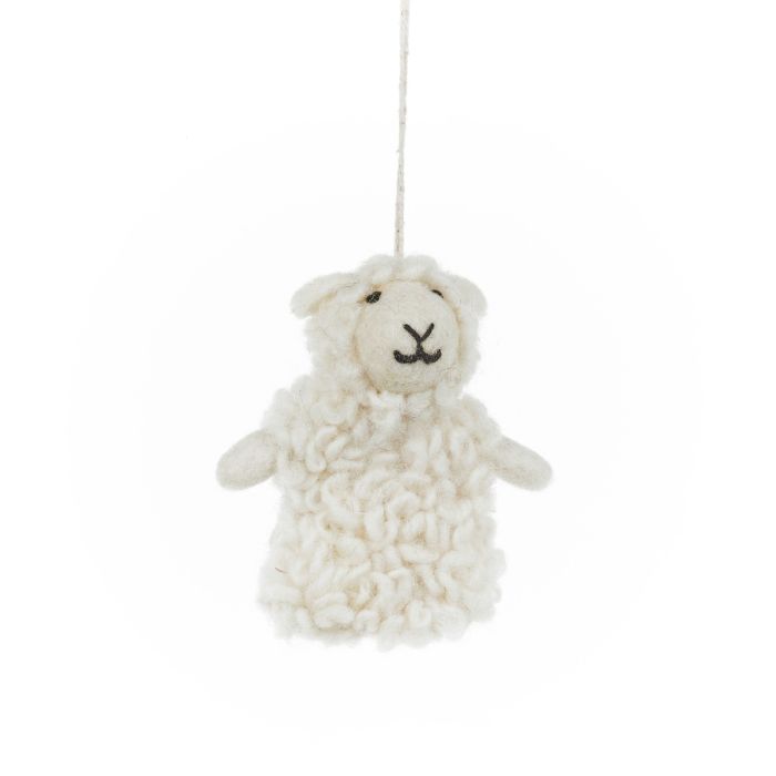 Handmade Felt Woodland Nativity (Set of 9) Hanging Decorations