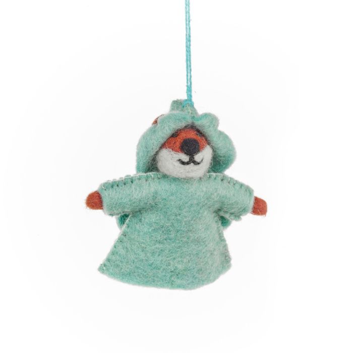 Handmade Felt Woodland Nativity (Set of 9) Hanging Decorations