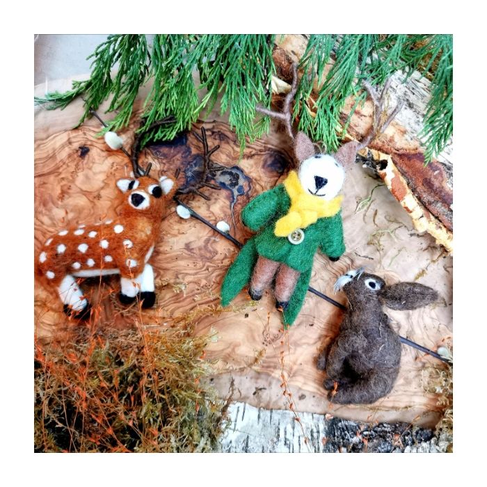 Handmade Felt Herbert the Hare Hanging Decoration