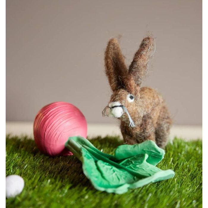 Handmade Felt Herbert the Hare Hanging Decoration