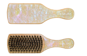 Mini Boar Bristle Brush in Lemon Sugar