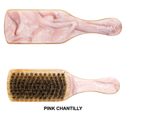 Mini Boar Bristle Brush in Pink Chantilly