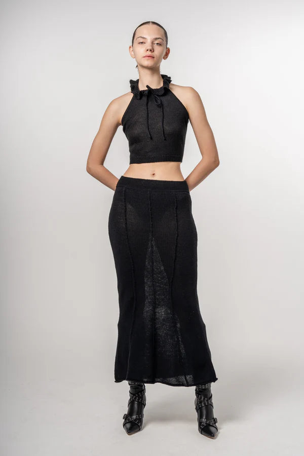 Robe mi-longue en tricot Constance