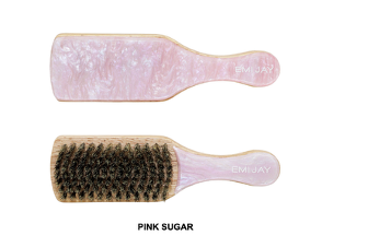 Mini Boar Bristle Brush in Pink Sugar