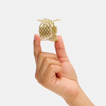 Midi Ursa Claw in Olive Check