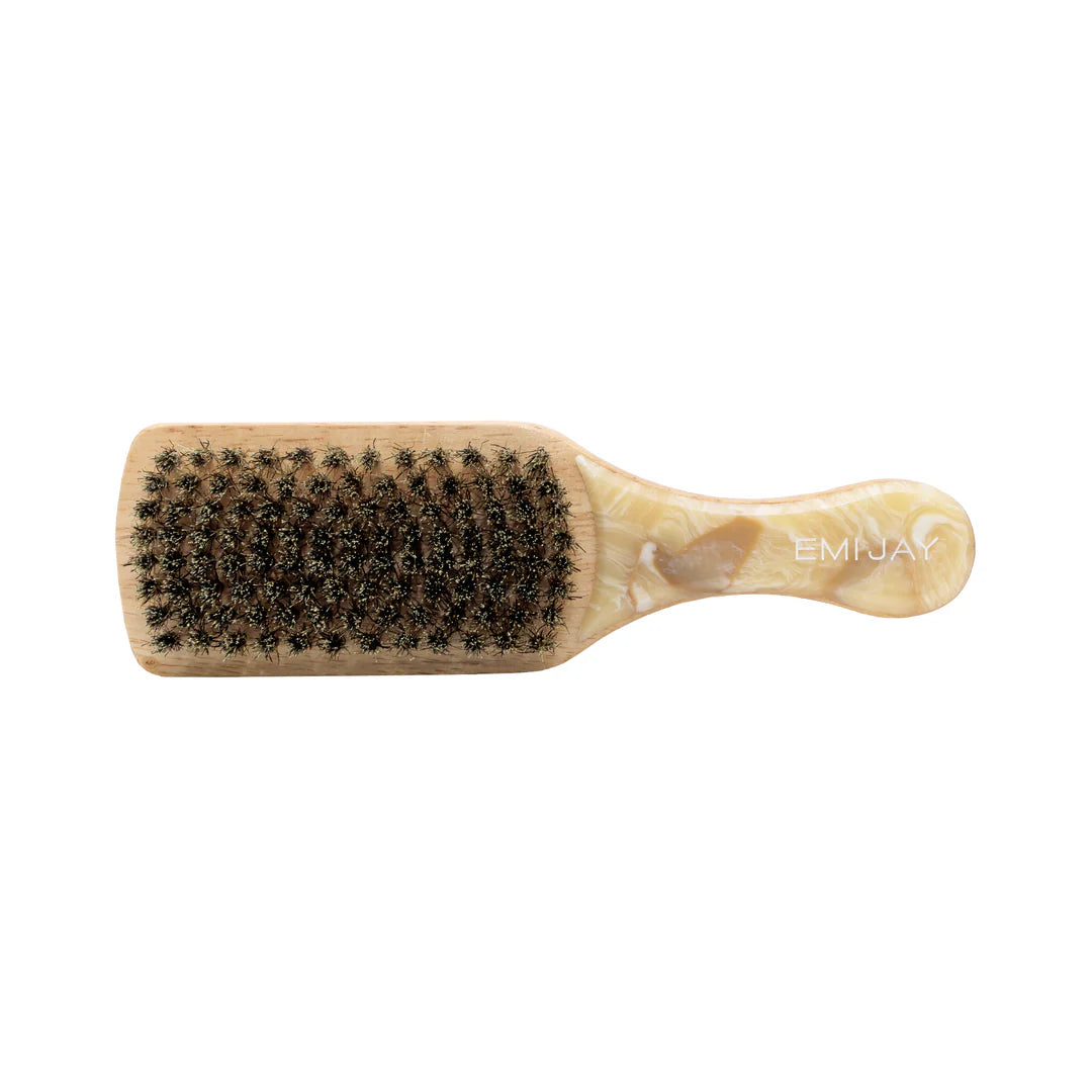 Mini Boar Bristle Brush in Lemon Sugar