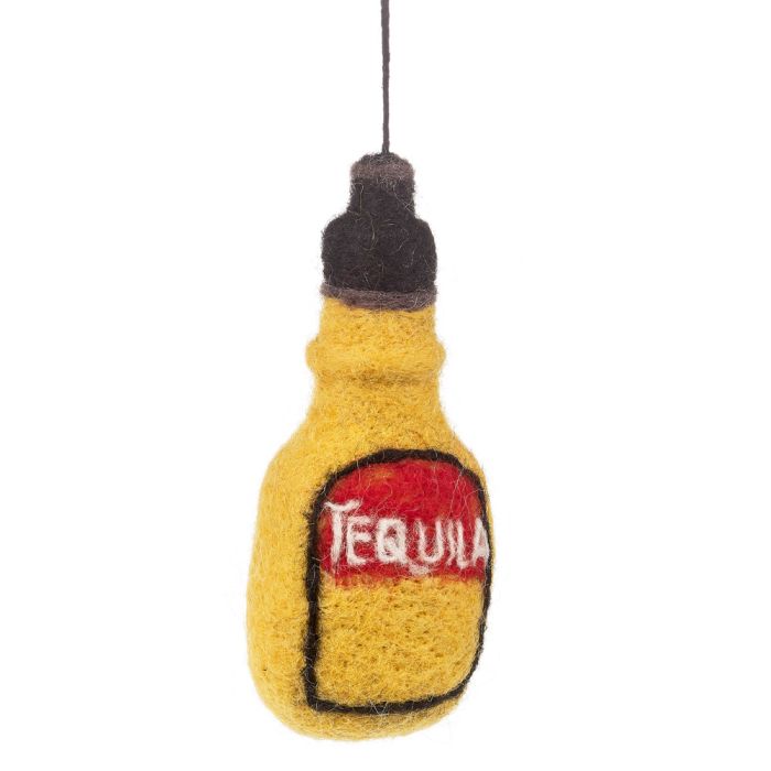 Handmade Felt Tequila Shot Set of 3 Hanging Decorations
