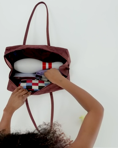 Medium Nylon Bowler Bag Western Appliqué