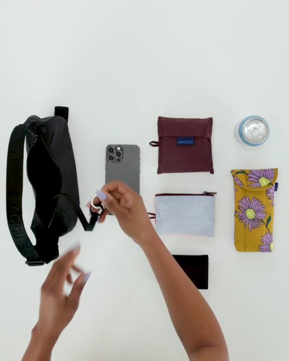 Small Nylon Crescent Bag Butter