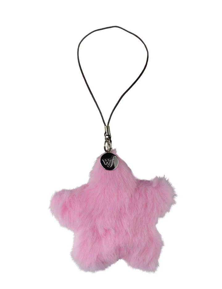 Fluffy Star Charm | Pink