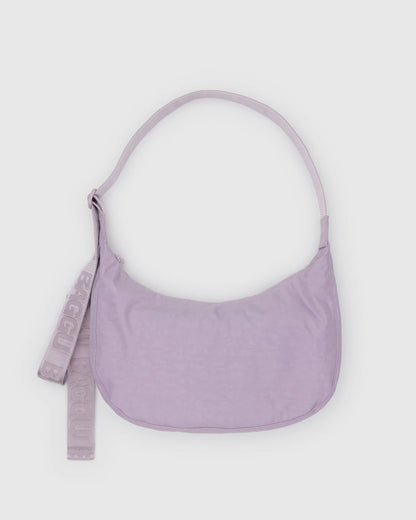 Medium Nylon Crescent Bag Dusty Pink