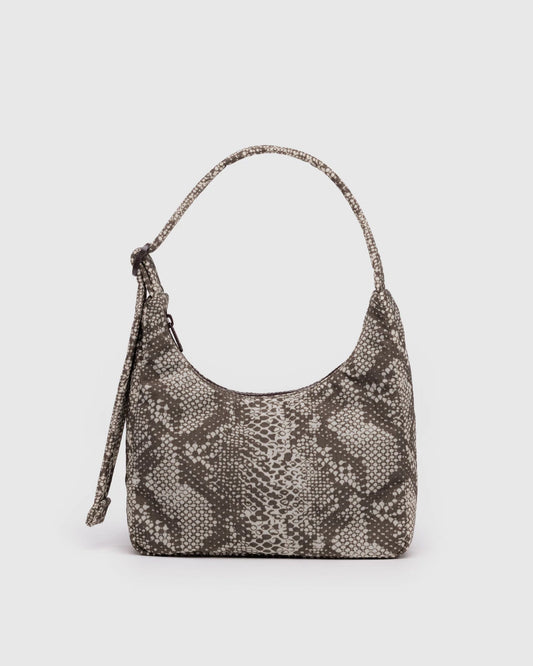 Mini Nylon Shoulder Bag  Snakeskin