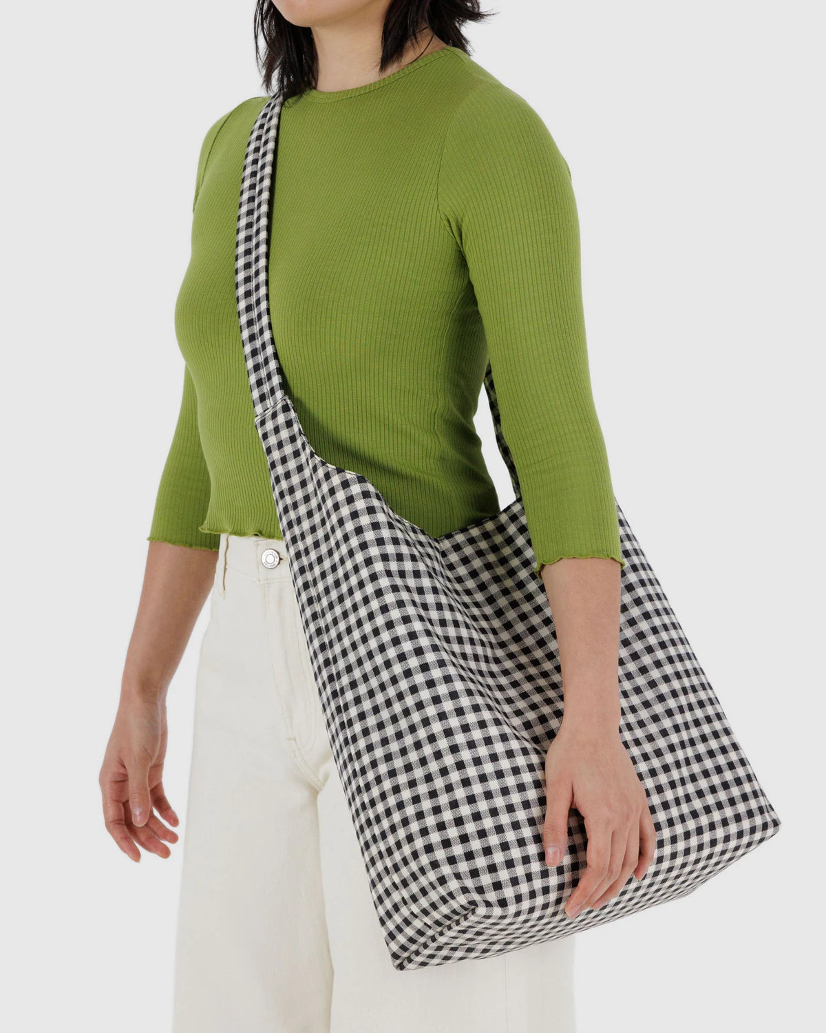 Large Nylon Sling  Black & White Gingham