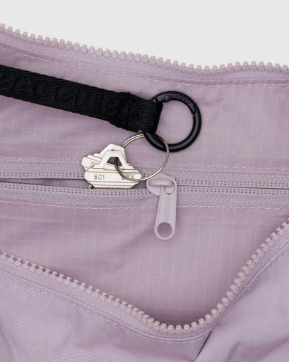 Medium Nylon Crescent Bag Dusty Pink