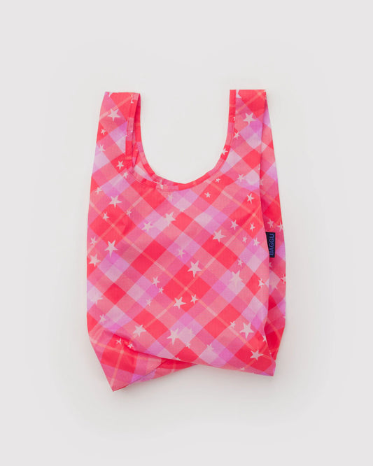 Baby Baggu Pink Star Plaid