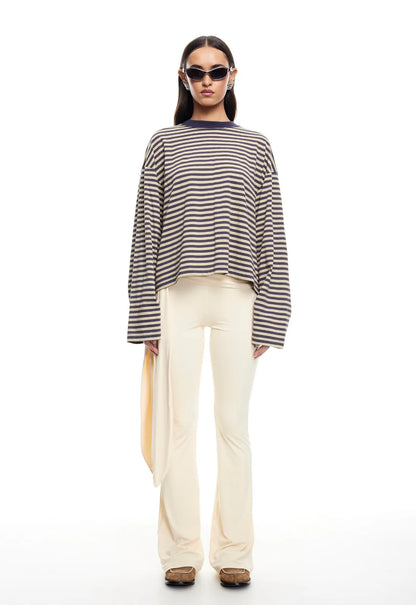 BLOOM LONG SLEEVE BEIGE STRIPE