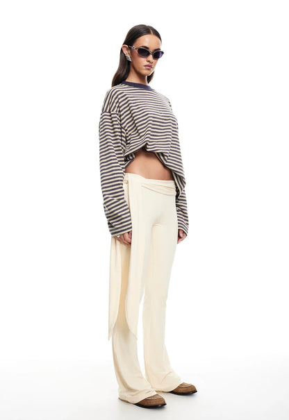 BLOOM LONG SLEEVE BEIGE STRIPE
