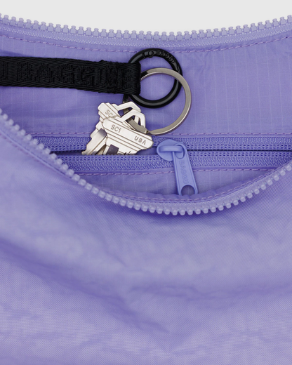 Medium Nylon Crescent Bag  Wisteria