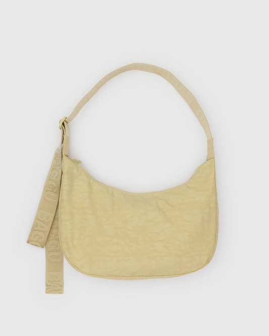 Medium Nylon Crescent Bag Butter