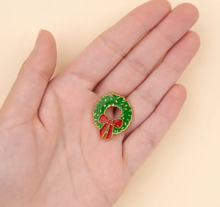 Christmas Wreath Pin