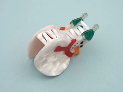 Snowman Hair Claw