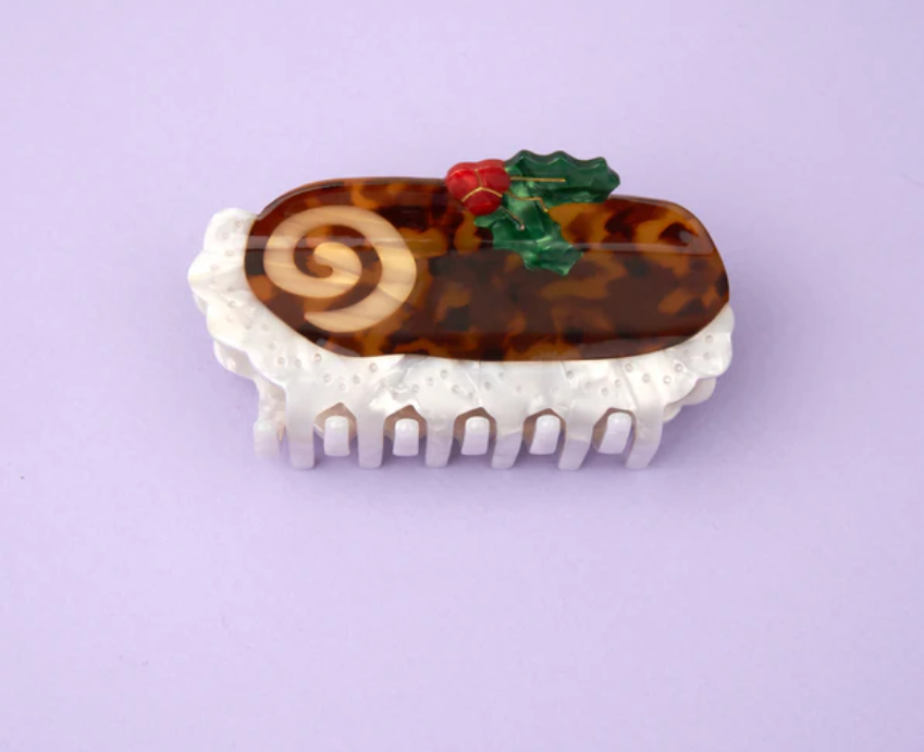 Christmas Log Cake Hair Claw