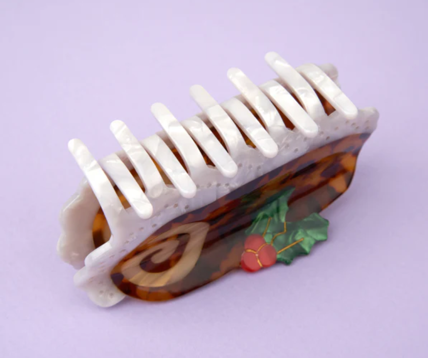Christmas Log Cake Hair Claw