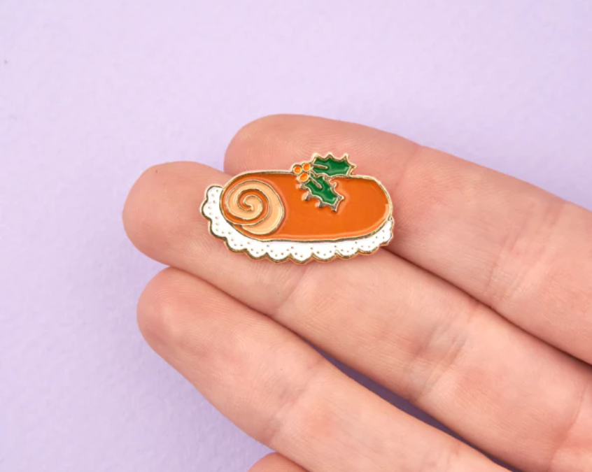 Christmas Log Cake Pin