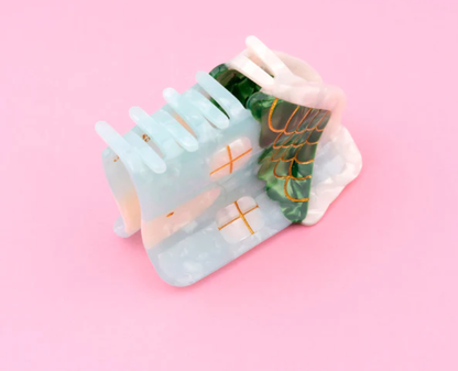 Snowy House Hair Claw