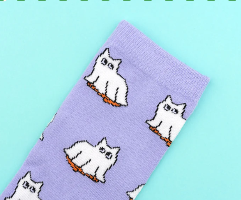 Ghost Cat Socks