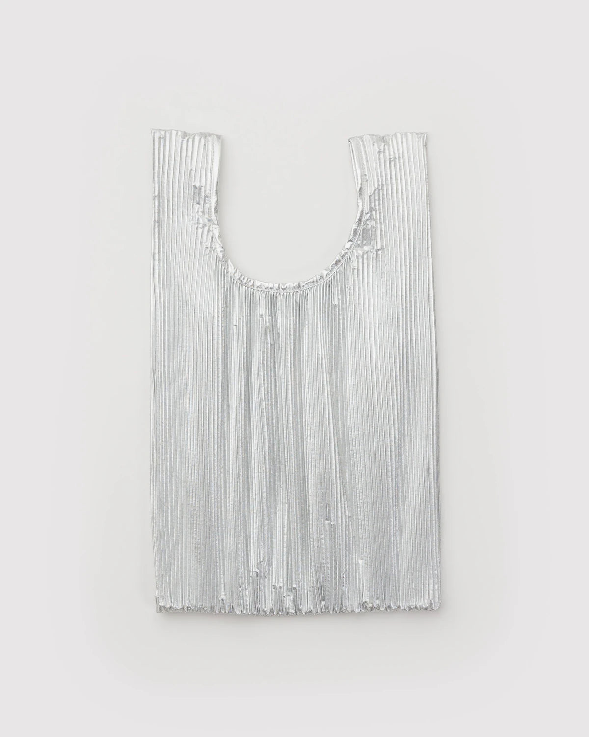 Pleated Baggu Chrome Metallic