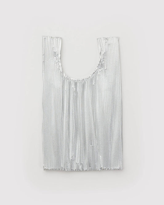Pleated Baggu Chrome Metallic