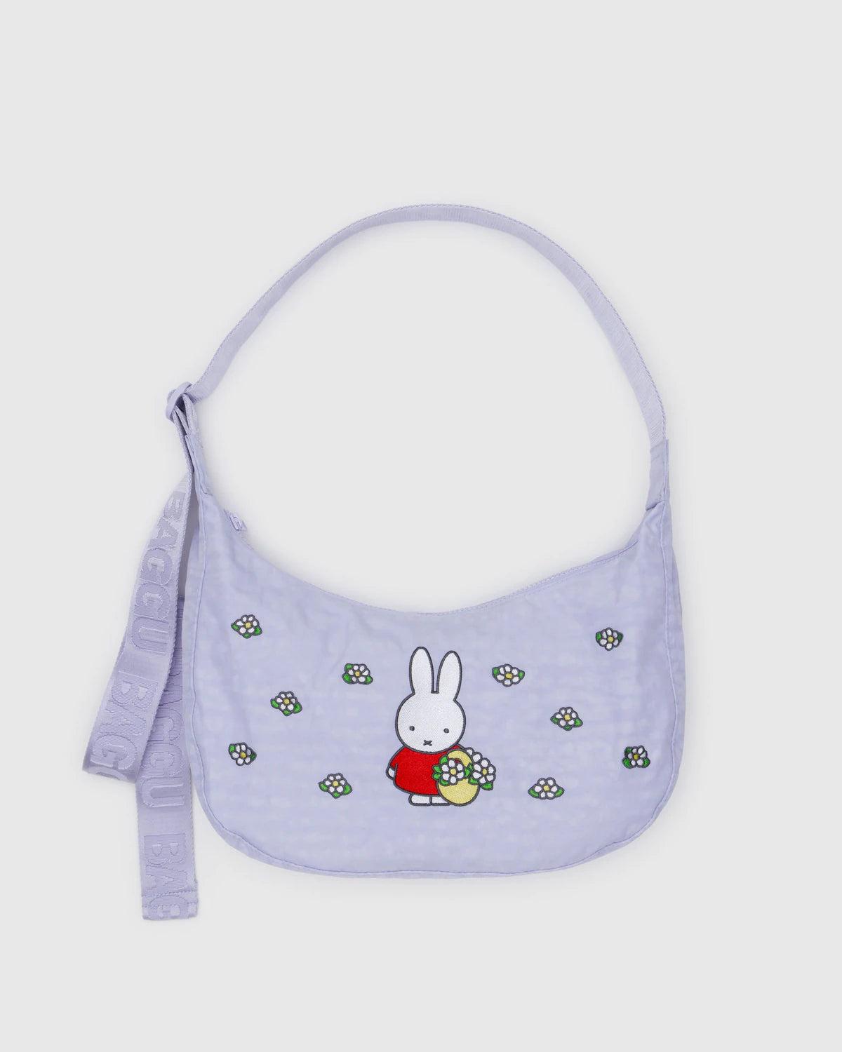 Medium Nylon Crescent Bag Embroidered Miffy