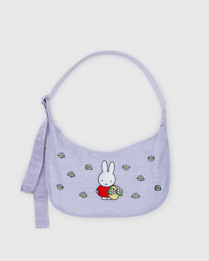 Medium Nylon Crescent Bag Embroidered Miffy