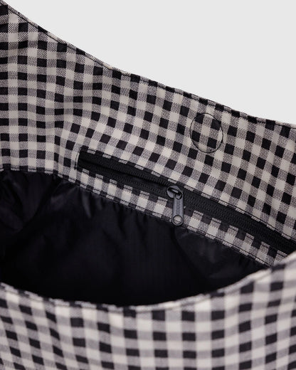 Large Nylon Sling  Black & White Gingham