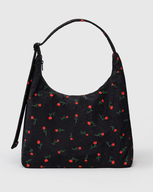 Nylon Shoulder Bag Painted Wildflower